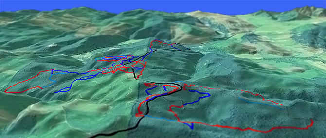 3D view of Whypass Trail