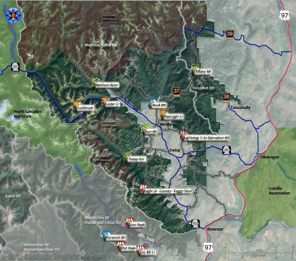Okanogan National Forest Mountain Bike and Hiking Trails