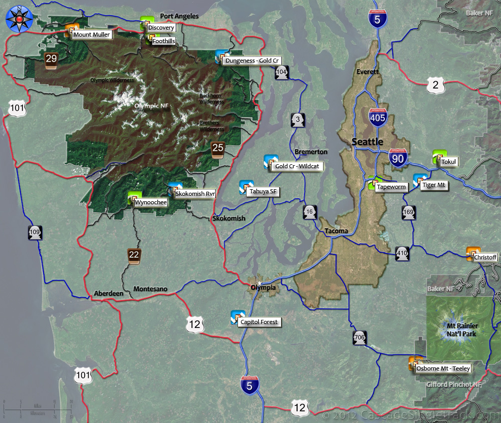 Olympic National Forest Mountain Bike and Hiking Trails