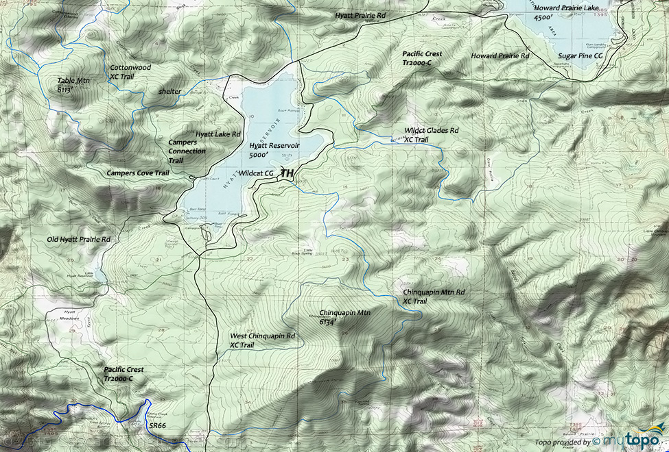 Chinquapin Mountain Trail #45438 Topo Map