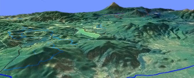 3D view of Chinquapin Mountain Trail #45438