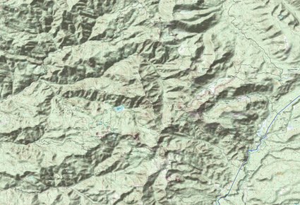 Rogue-Umpqua Wilderness Area Topo Map