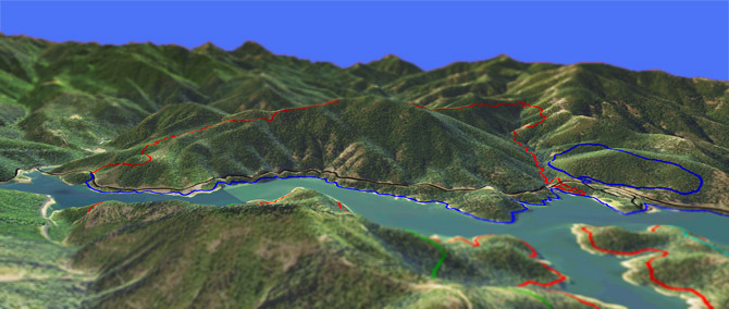 3D view of Collings Mountain Trail #943