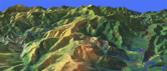 3D view of Dutchy Creek Trail #1146