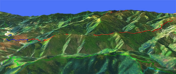 3D view of Hobson Horn Trail #1166