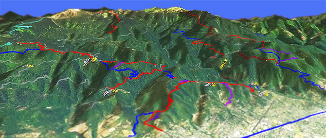 3D view of White Rabbit Trails
