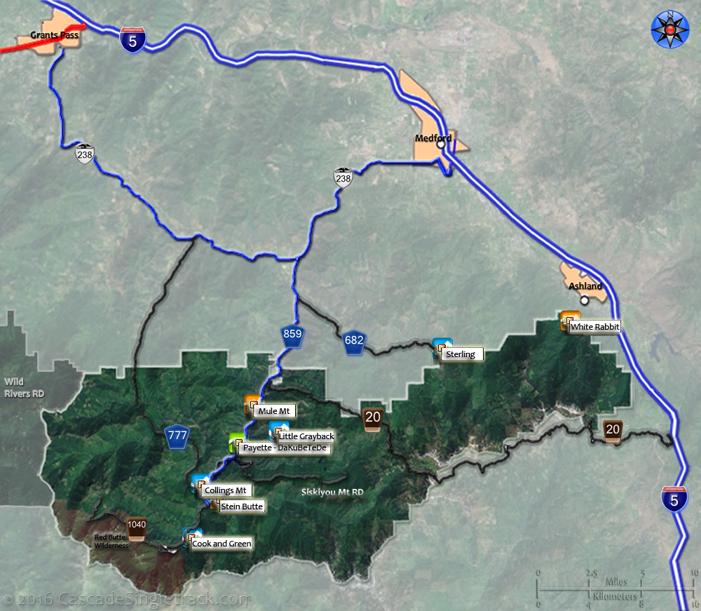 Siskiyou Mountain Ranger District Mountain Bike and Hiking Trails