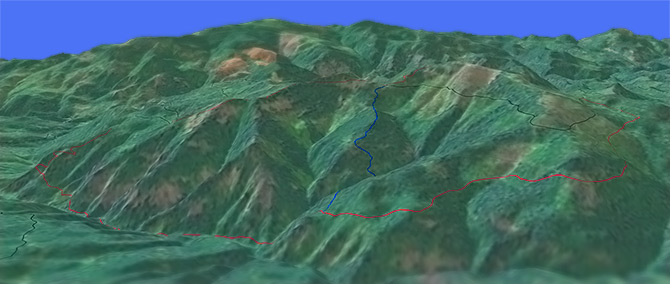 3D view of Beaver Creek Trail #1426