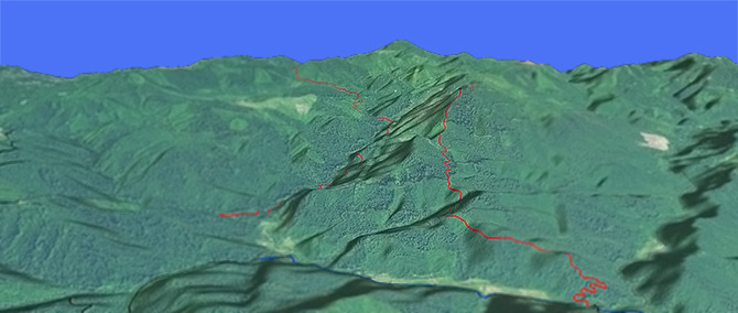3D view of Cow Creek Trail #1424