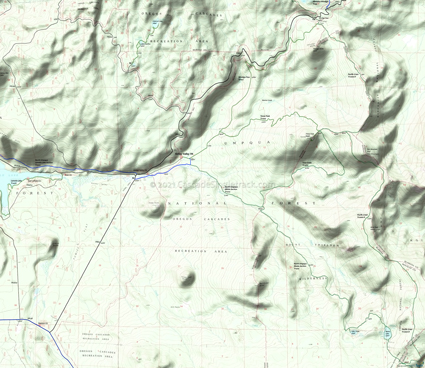 Mount Thielsen Wilderness Area Topo Map