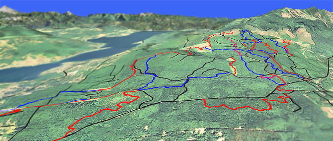 3D view of Galbraith Mountain Trails