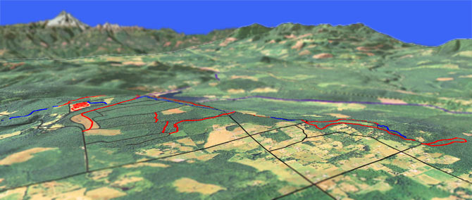 3D view of Pilchuck Tree Farm Victoria Tract Trails
