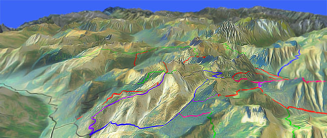 3D view of Boulder De Roux Trail #1392
