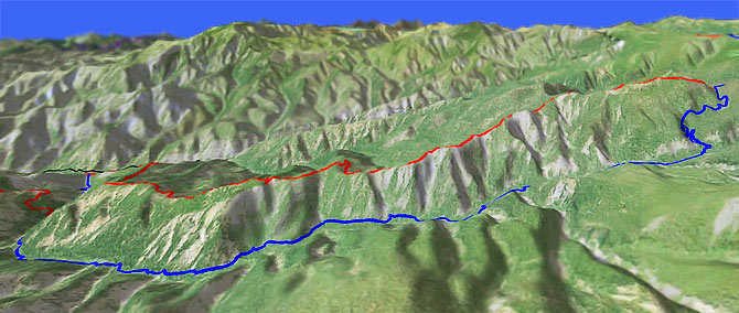3D view of Devils Gulch Trail #1220
