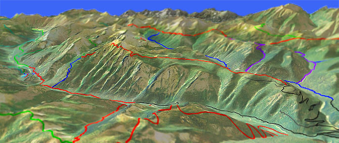 3D view of South Entiat River Trail #1400