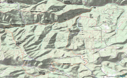 Frost Mountain, Divide, Shoestring Lake, Hoyt CCW Loop Topo Map