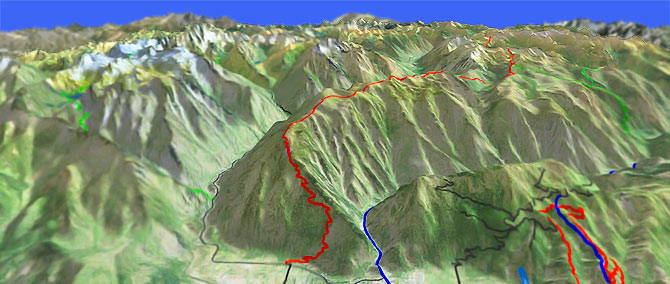 3D view of Icicle Ridge Trail #1570