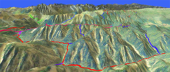 3D view of Koppen Mountain Trail #1225