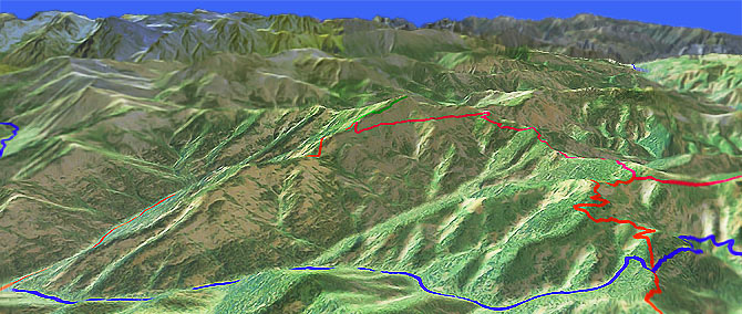 3D view of Miller Peak Trail #1379