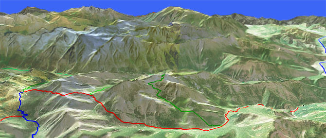 3D view of Negro Creek Trail #1210