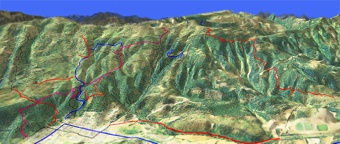 3D view of Cle Elum Rat Pac Trails