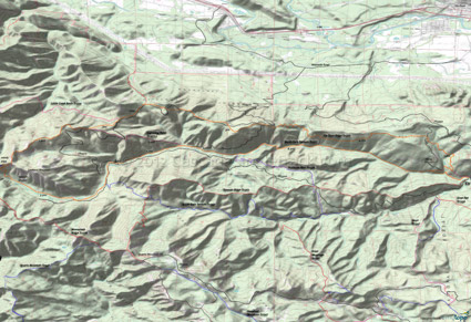 North Fork Taneum, Cle Elum Ridge CW Loop Topo Map