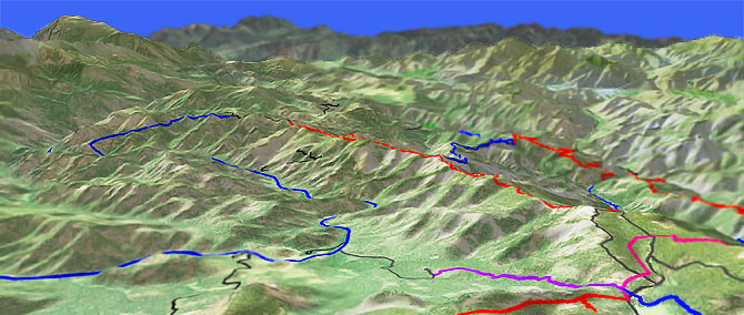 3D view of Tronsen Ridge Trail 1204