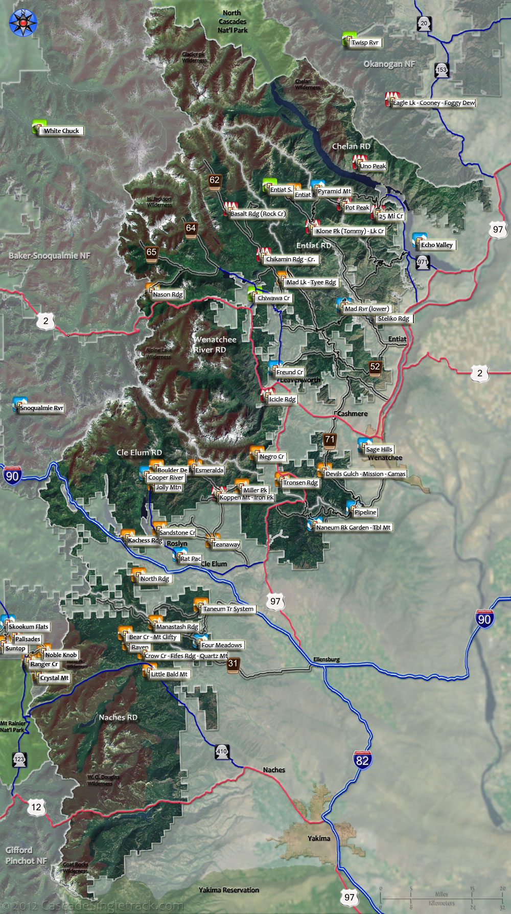 Wenatchee National Forest Mountain Bike and Hiking Trails