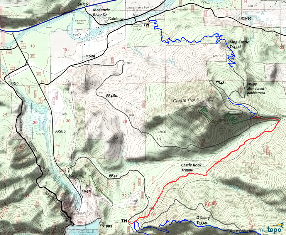King Castle Trail #4326 Topo Map