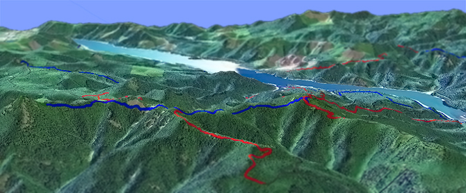 3D view of Lost Creek Trail #3462