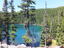 View of Maiden Lake and the Maiden Peak Summit