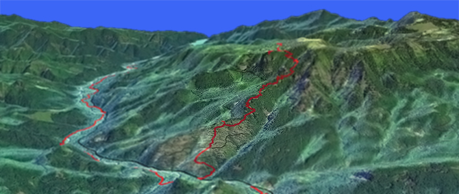 3D view of Youngs Rock Trail #3685